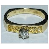 14KT GOLD DIAMOND RING 4.30GRS