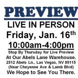 PREVIEW LIVE IN PERSON - Friday, January 16th