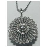 14KT GOLD DIAMOND PENDANT WITH CHAIN 11.30GRS