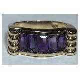 14KT GP;D AMETHYST RING 6.50GRS