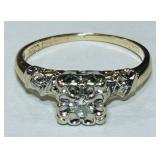 14KT GOLD DIAMOND RING 1.70GRS