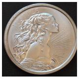 2019 1oz .999 FINE SILVER JUSTICE COIN (182)