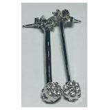 14KT GOLD DIAMOND EARRINGS 3.40GRS