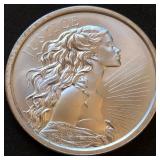 2019 1oz .999 FINE SILVER JUSTICE COIN (185)