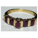 10KT GOLD RUBY RING 2.40GRS