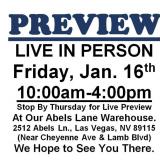 PREVIEW LIVE IN PERSON - Friday, January 16th