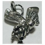STERLING SILVER BEE PENDANT