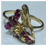 14KT GOLD RUBY RING 2.40GRS