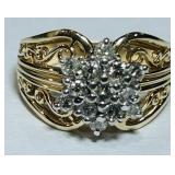 14KT GOLD DIAMOND RING 4.30GRS