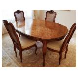 14 - WOODEN TABLE WITH 4 CHAIRS