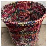 11 - HANDWOVEN MULTICOLOR STORAGE BASKET