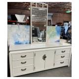 11 - WHITE DRESSER WITH MIRROR