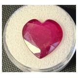 13 - 11.82CT HEART SHAPED RUBY GEMSTONE (I44)