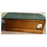 11 - UPHOLSTERED CEDAR STORAGE CHEST