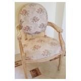 14 - ANTIQUE CHAIR WITH FLORAL DESIGN
