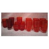11 - MIXED LOT OF RED PLASTIC GLASSES (N49)