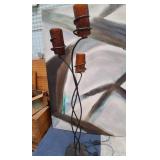 303 - ART GLASS & METAL FLOOR LAMP 60'T (N64)