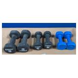 436 - THREE SETS OF FREE WEIGHTS (Z84)