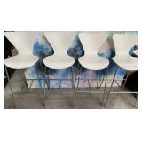 11 - SET OF WHITE BAR STOOLS
