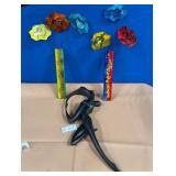 436 - ABSTRACT SCULPTURE & TWO FLORAL WALL DECOR