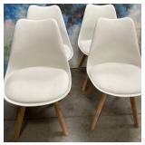 11 - MODERN WHITE DINING CHAIRS