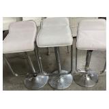 11 - UPHOLSTERED SWIVEL BAR STOOLS