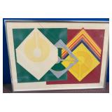 436 - ABSTRACT ART FRAMED (E28)
