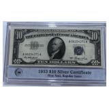 1953 10 DOLLAR SILVER CERTIFICATE