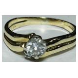 14KT GOLD DIAMOND RING 3.60GRS