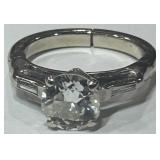 14KT GOLD DIAMOND RING CENTER APPROX. 1.25CT