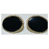 14KT GOLD ONYX EARRINGS