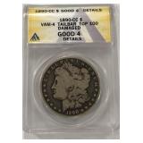 1890CC MORGAN SILVER DOLLAR