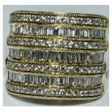 14KT GOLD DIAMOND RING 5.90GRS