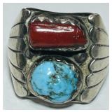 STERLING SILVER RING 21.40GRS