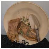 R - DECORATIVE GARDENING-THEME PLATE WITH STAND