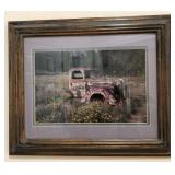 R - VINTAGE TRUCK ART FRAMED 14X17' (M35)