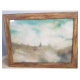 Q - ABSTRACT ART FRAMED 30X 28' (R12)