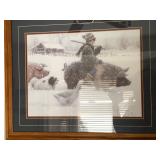 R - ROBERT DUNCAN 'PIGGYBACK' ART FRAMED 18X22'