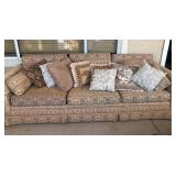 R - UPHOLSTERED SOFA WITH TOSS PILLOWS (Y13)