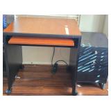 R - WHEELED COMPUTER DESK & CABINET (B21)