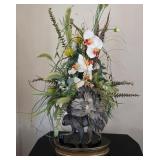 R - MAITLAND-SMITH MONKEY PLANTER WITH FAUX PLANTS
