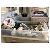 R - BASKET, BATHROOM SCALE, BIN WITH CONTENTS (C11