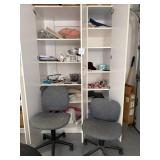Q - HOME OFFICE DESK CHAIRS, CONTENTS OF CABINET