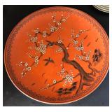 R - VINTAGE JAPANESE DECORATIVE PLATE 16'DIA (K94)