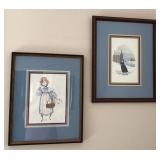 R - TWO PIECES LTD ED ART FRAMED 19X15'EA (M13)