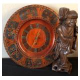 Q - DECORATIVE WALL CLOCK & FIGURINE (M4)