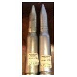 W - 2 PIECES LARGE CALIBER AMMUNITION ROUNDS