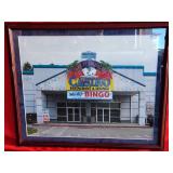 W - SILVER DOLLAR CASINO PRINT FRAMED 19X23' (G132