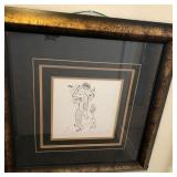 W - CHAGALL L'ACROBAT LITHOGRAPH FRAMED 25'SQ