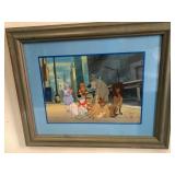 W - DISNEY OLIVER & CO LITHOGRAPH FRAMED (L2)